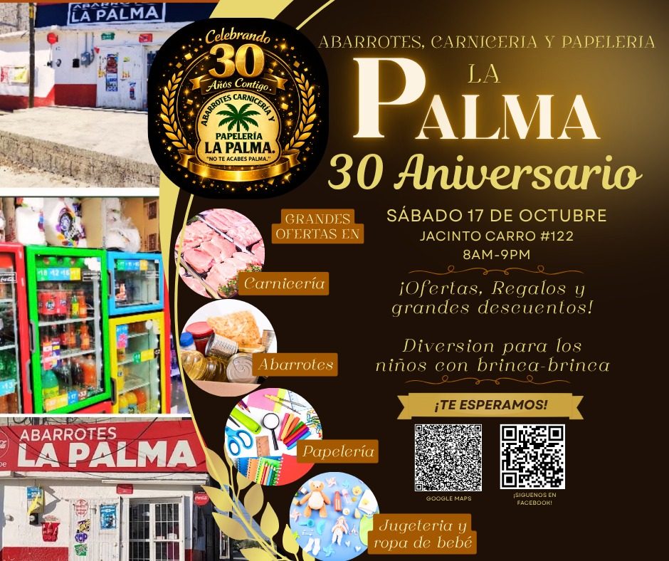 Flyer del 30 aniversario de La Palma